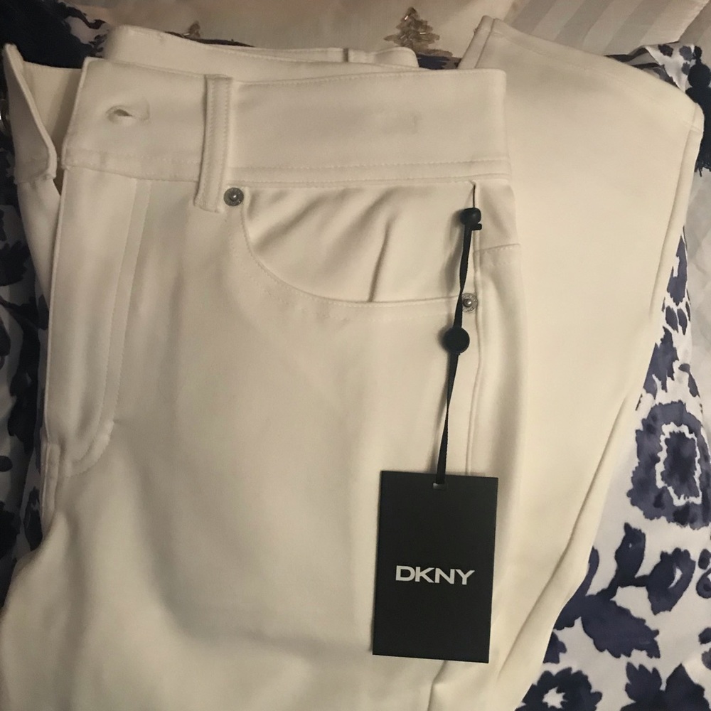 DKNY white pants